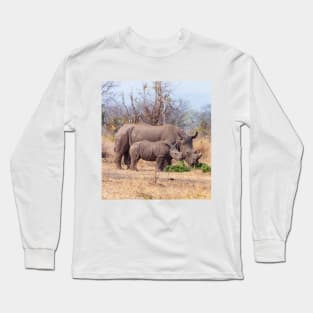 Rhino Mom and Baby Long Sleeve T-Shirt